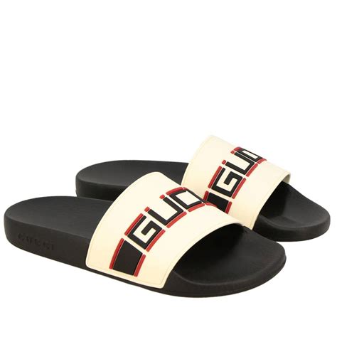 gucci flat pursuit rubber sandals|Gucci flat sandals price.